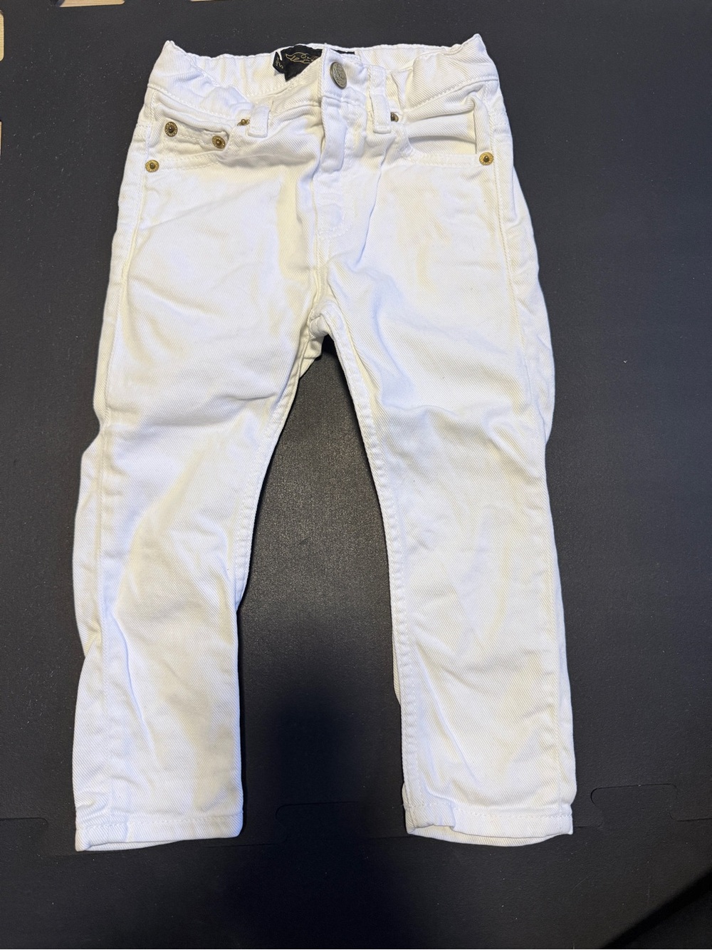 Finger In The Nose White straight Fit Kids Jeans size 2/3